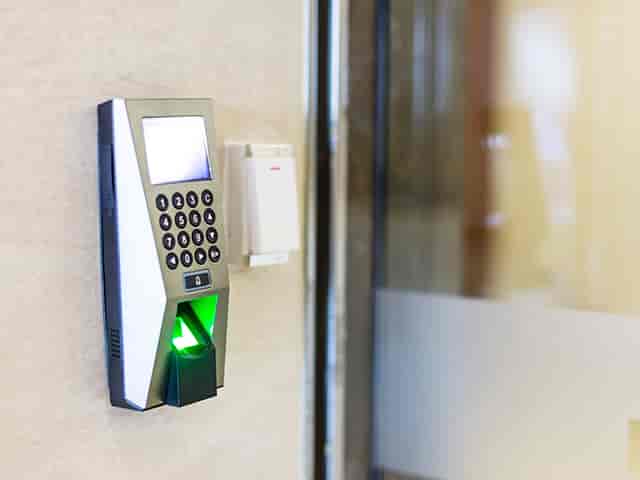 Punta Gorda access control card reader installed.